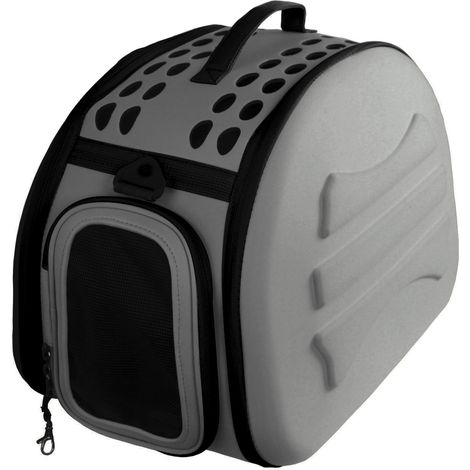 Support pour chien et chat pliable et lavable Yatek, recommandé pour les animaux de compagnie jusqu'à 6 kg de couleur gris foncé. (1/5)