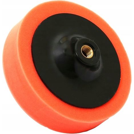 Polierschwamm für Poliermaschinen M14 orange mittel 125 mm (1/3)
