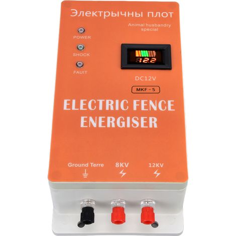 Clôture électrique à impulsion pour animaux, contrôleur d'alarme électronique haute tension, prise 100-240 VUS (1/5)