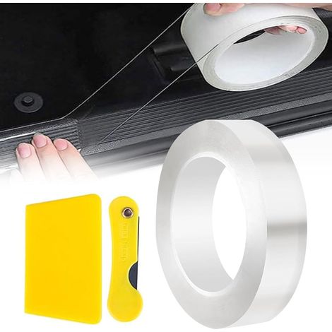 Film de Protection de Peinture pour Voitures,Film de Protection Transparent,Covering Vinyle de Voiture,Film Autocollant Adhésif,Films de Protection Transparent pour Peinture Anti-Rayures (3cm) (1/5)