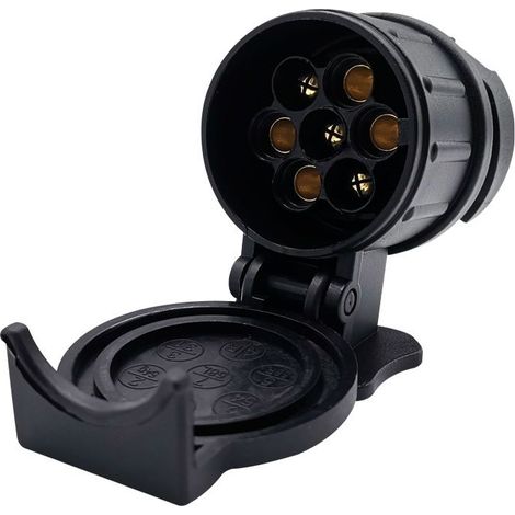 Adaptateur de remorque de 13 Broches vers 7 Broches - Noir - pour Voiture, remorque, attelage, Caravane (1/5)