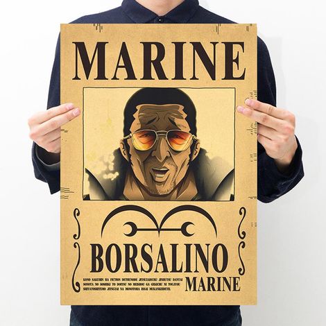 Affiche décorative en papier kraft, type 2, représentant un pirate de dessin animé (42 x 28,5 cm), idéale pour décorer un mur ou une porte. (1/5)