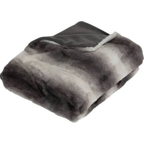 Coperta di pelliccia grizzli 120x160 grigio - Atmosphera créateur d'intérieur