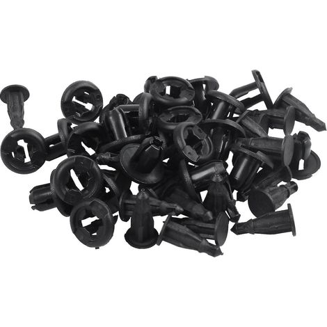25 rivets de porte/pare-chocs de voiture en plastique à enfoncer, trou de 10 mm (1/5)