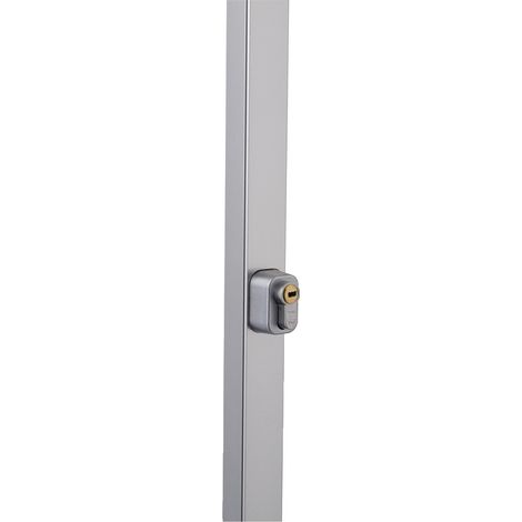 CREMONE SERRURE 344 2300MM ARGENT AXE 975MM SANS CYLINDRE (1/2)