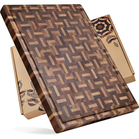 Planche à découper en bois d’acacia et chêne robuste