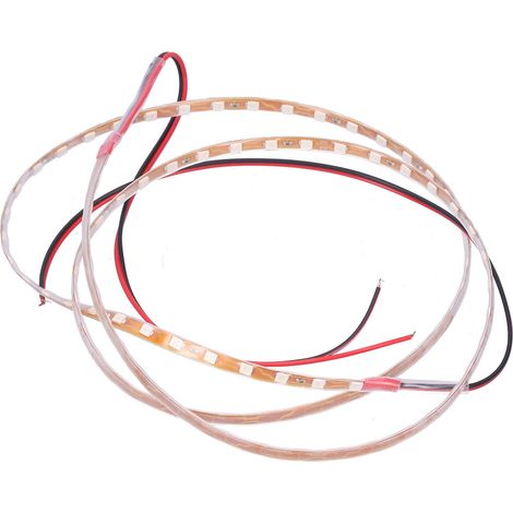 Bande LED de 90 cm, 90 LED, éclairage d'ambiance décoratif, 12 V, universelle pour voiture et moto, lumière rouge (1/5)