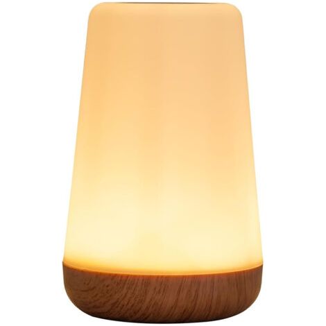 Lampe de Chevet Tactile Veilleuse, LED Lampe Rechargeable 13 Couleurs/5 Niveaux, Ajustable Enfant Lampes Nuit de Table Sans Fil pour Chambre à Coucher Salon Camping -1xTélécommandes
