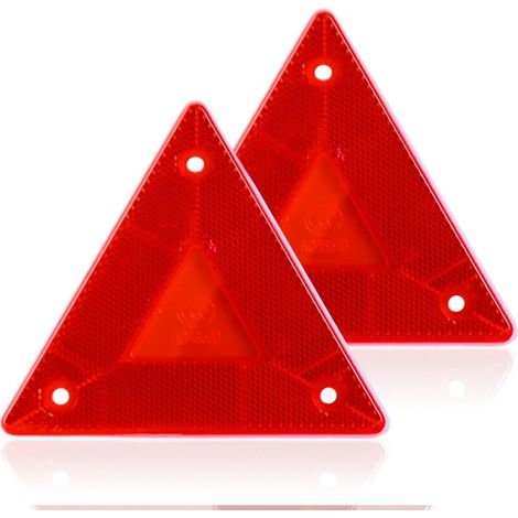 JSSEVN-Warndreiecke für Pkw, Standard-2-teiliger Anhängerreflektor, Dreieckreflektor, Scheinwerferreflektor (1/5)