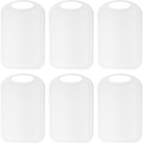 Lot de 6 Planche a Decouper Plastique, Antidérapante Planches à Découper de Cuisine Antibactérien avec Poignée, Alimentaires PP-Matériel Planche à Découper de Cuisine pour Viande, Légumes, Fruits (1/5)