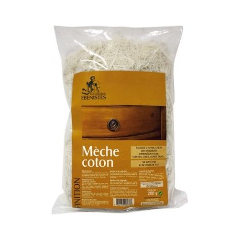 Mèche de coton 200g – Fils non peluchants pour vernissage – Évite les rayures dues à la poussière – Pour travaux de finition