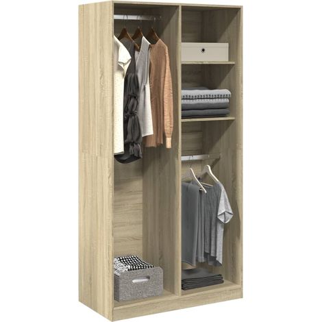 Kleiderschrank Sonoma-Eiche 100x50x200 cm Holzwerkstoff