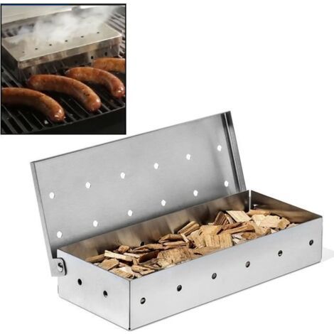 Robuster Edelstahl-Smoker für Gas- oder Holzkohlegrills (1/5)