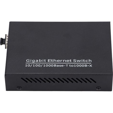 Commutateur Gigabit Ethernet 2 Ports avec SFP TBC-MC3712E, Installation Rapide, Performances Fiables pour Réseaux Professionnels, Alimentation 100-240V AC
