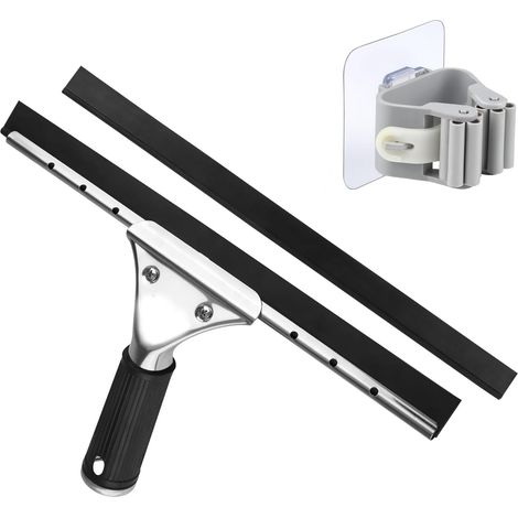 Raclette à Vitre,Raclette de Douche,Raclette Vitre Salle Bain,Porte en Verre Douche Miroir Raclettes pour la Cuisine et la Salle Bain et Nettoyage Vitres Voiture (1/5)