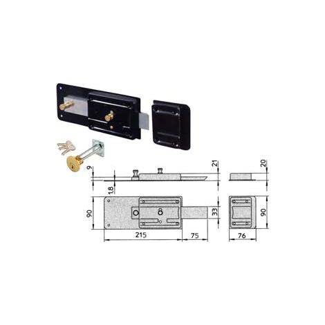 FERROGLIETTO APPLICARE CATENACCIO 5 MAND. SCROCCO CILINDRO STACCATO  mm.60 (1.7853/712)    VIRO