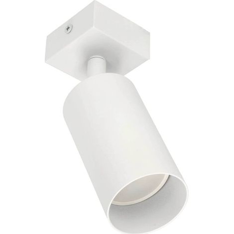 Projecteur orientable de plafond 1 spot GU10 (230V) aluminium blanc mat MALGA 1 White - EDO Solutions