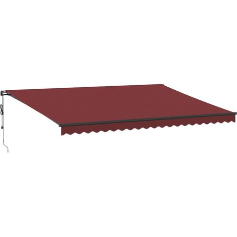 Maison Exclusive - Tenda da Sole Retrattile Automatica con LED Bordò 500x350 cm