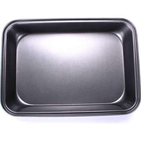 Plaque de cuisson rectangulaire, adaptée aux grilles et aux fours.