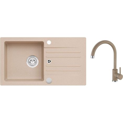 Alveus - Spülenset Cortina 140 und Armatur Kati, beige SETA25980 (1/2)