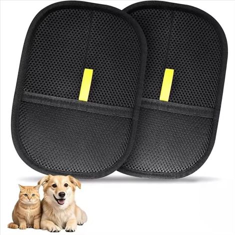 Gant magnétique en fourrure, gant magnétique antistatique, réutilisable, brosse double face pour pelage lisse et sain pour vêtements, canapés, gants pour animaux de compagnie 2025 (2 pièces) (1/5)