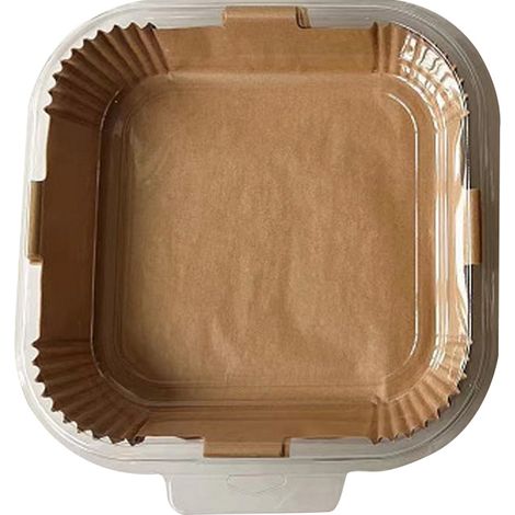 Liner En Papier - Antiadhésif Carré Pour Cuiseur À Air - Résistant À La Chaleur Jusqu'à 220 °C - Usage Multiple En Cuisine - Lot De 100 (1/5)