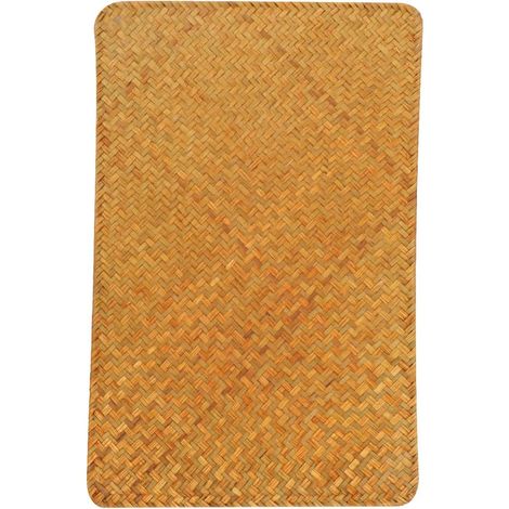 Set de Table en Bambou Tissé Naturel, Isolant Thermique et Décoratif, Tapis de Table Rond Cuisine et Dîner (1/5)