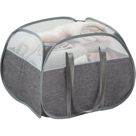 Cesto de ropa plegable Cesto para ropa sucia Organizador de tela transpirable con asa para el baño