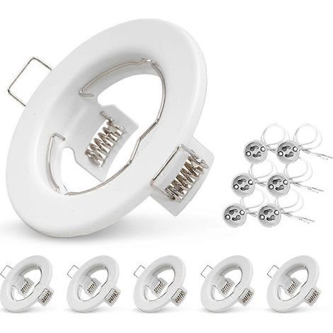 6 spots encastrés LED avec cadre et accessoires d'installation pour plafonnier LED encastré MR16 (1/5)