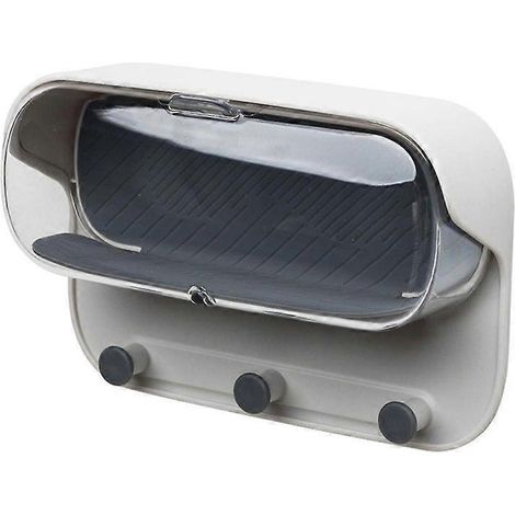 Boîte de rangement pour lunettes de salle de bain sans perçage, cadre de lunettes mural auto-adhésif, bleu