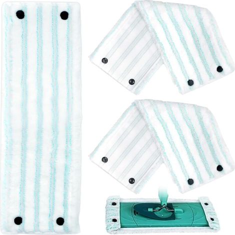 CSPARKV 3 Pièces Housses de Rechange en Microfibre, Serpillères de Rechange Kit pour, Housses de Serpillière Clean, Serpillere Microfibre avec Système de clic pour Tous Les Sols, 42cm15cm (1/5)