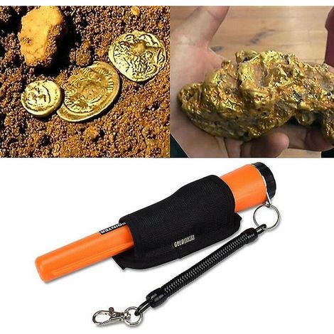 Metal detector portatile a 360° con rilevamento laterale, scanner metal detector LED con individuazione puntuale, giallo, 230 x 40 x 40 mm