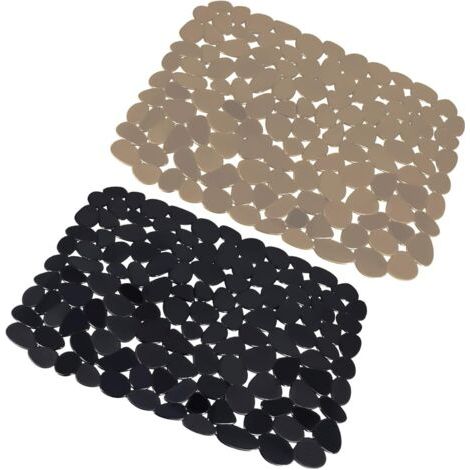 2 Pcs Tapis D'évier en PVC pour Cuisine et Salle de Bain - Protection Contre les Rayures, 30x40cm (1/5)