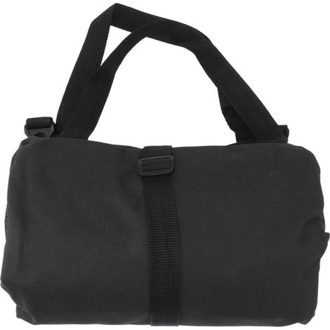 Bolsa de herramientas enrollable con 5 bolsillos con cremallera, tejido Oxford, color negro. (1/5)