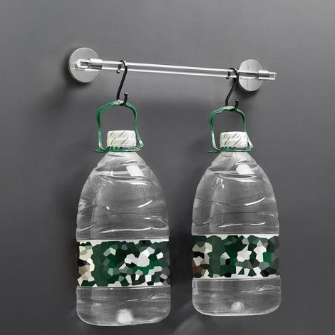 Porte-serviettes pour salle de bain 50,8 cm en acrylique transparent porte-serviettes porte-serviettes mural, porte-serviettes de salle de bain de toilette barre de rangement murale (1/3)