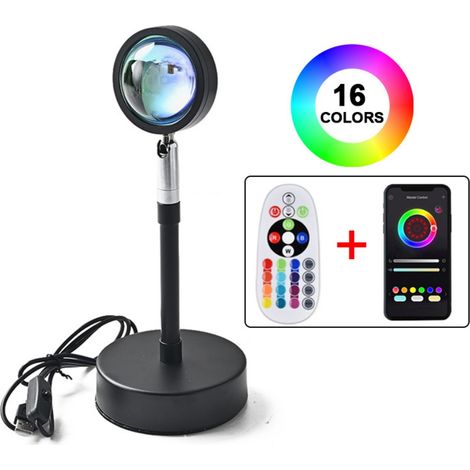 Projecteur Lumière Ambiante - Tête Rotative 180° - En Aluminium Anodisé - Contrôle Via Appli - Pour Intérieur Décors Et Ambiance - 1 Pièce (1/5)