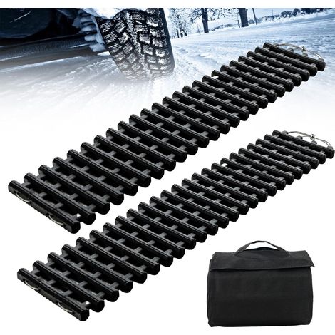 COSTWAY 2 Stücke Anfahrhilfe Auto, Sandbleche Offroad, Traktionsmatte für Sand Schnee EIS Schlamm, Offroad Tracks Traction Mats, Traktionshilfe mit Tasche für Wohnmobil/PKW/LKW 100 x 21 x 2,8 cm (1/5)
