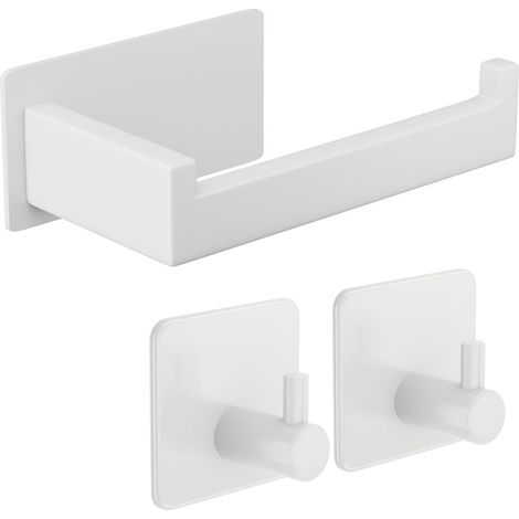 Porte-Rouleau De Papier Toilette - Acier Inoxydable 304 - Fixation Auto-Adhésive Sans Perçage - Pour Salle De Bains - 1 Pièce (1/5)