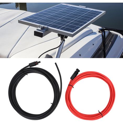 Solar-Verlängerungskabel mit weiblichen und männlichen Steckverbindern, einadriger 10AWG-Stecker + ein Steckerpaar, 20 Fuß. (1/5)