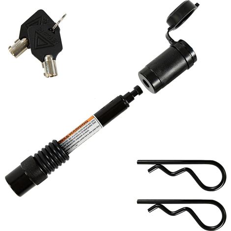 Le récepteur de remorque standard de 1,6 cm a une longueur réglable et un clip à ressort pour ajouter une remorque avec capuchon résistant aux intempéries et finition rouille (1/4)