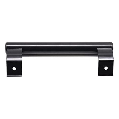 Poignée de porte coulissante en alliage d'aluminium de 1 pouce, poignée de porte d'armoire de salle de bain, poignée de porte d'entrepôt, poignée de porte de jardin (noir) (1/5)