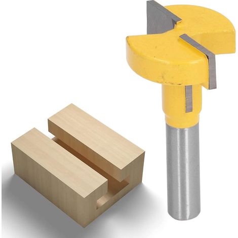 8mm Tige T Slot Routeur Bit Lame En Alliage Bois Rainure Fraise Cnc Outil De Gravure Couper Des Matériaux Synthétiques , Contreplaqué , Bois Dur et Résineux (1/5)