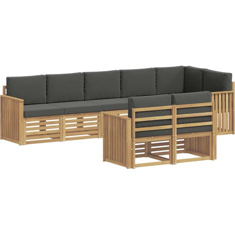 Outdoor Sofa Set 8 pcs White and Anthracite 306 x 128.5 x 73 cm vidaXL (1/5)