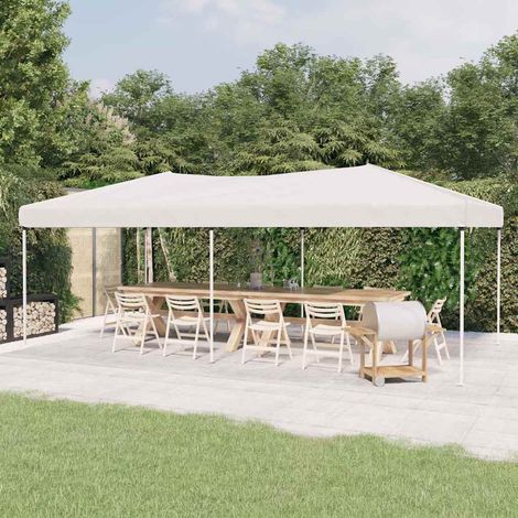 Tente de réception pliable Tonnelle de Jardin - Rapide à Installer Blanc 3x6 m BV387503 - BonneVie (1/5)