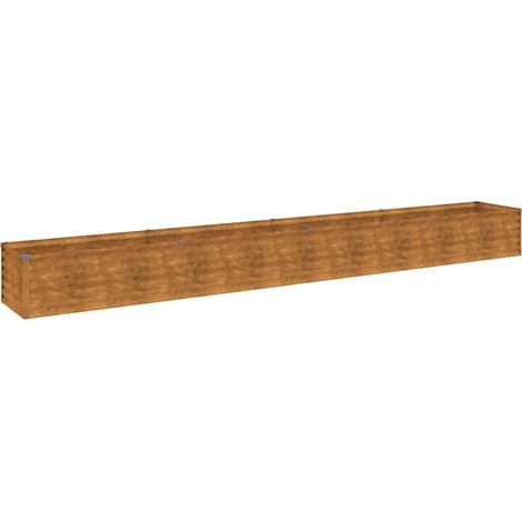 Maison Exclusive - Letto Rialzato da Giardino 386x50x36 cm Acciaio Corten (1/5)