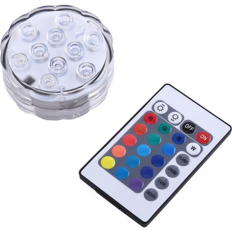 10 RGB-LED-Farben, ferngesteuert, wasserdichte Aquariumleuchte, Dekorationslampe (1/5)