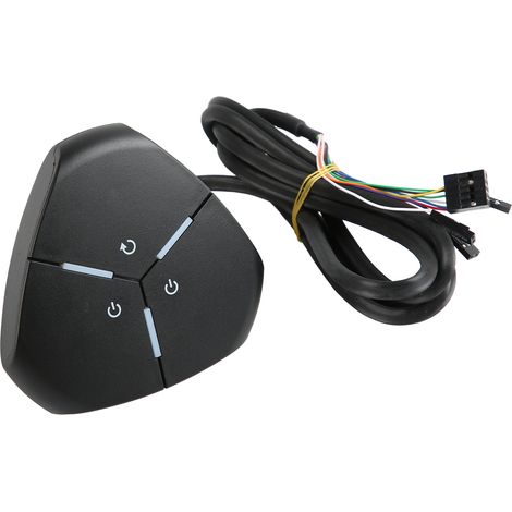 Bouton Marche/Arrêt Double pour PC, Interrupteur Alimentation Robuste en ABS, Compatible Ordinateur Bureau (1/5)