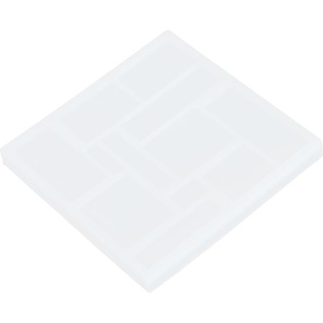 Moule en silicone pour puzzle géométrique à 12 trous, idéal pour les créations en résine époxy. (1/5)