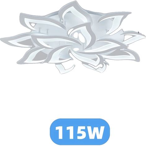 Lámpara de techo, diseño moderno Lotus, temperatura de color ajustable, blanca, 14 cabezales. (1/2)