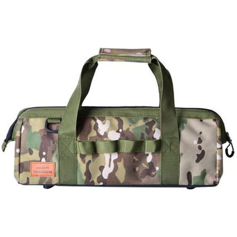 Sac à outils de camping Sac à outils de rangement à large ouverture de grande capacité Sac à équipement résistant à l'eau,Camouflage,DUBUNS (1/4)